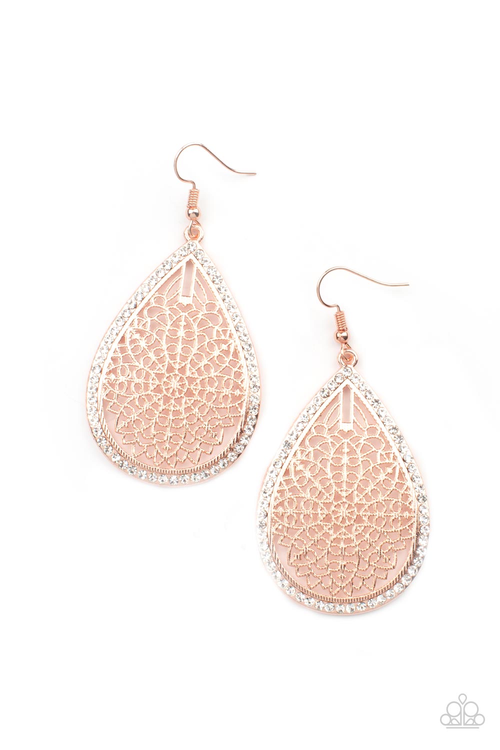 Paparazzi Fleur de Fantasy - Rose Gold Earrings