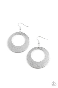 Paparazzi Outer Plains - Silver Earrings