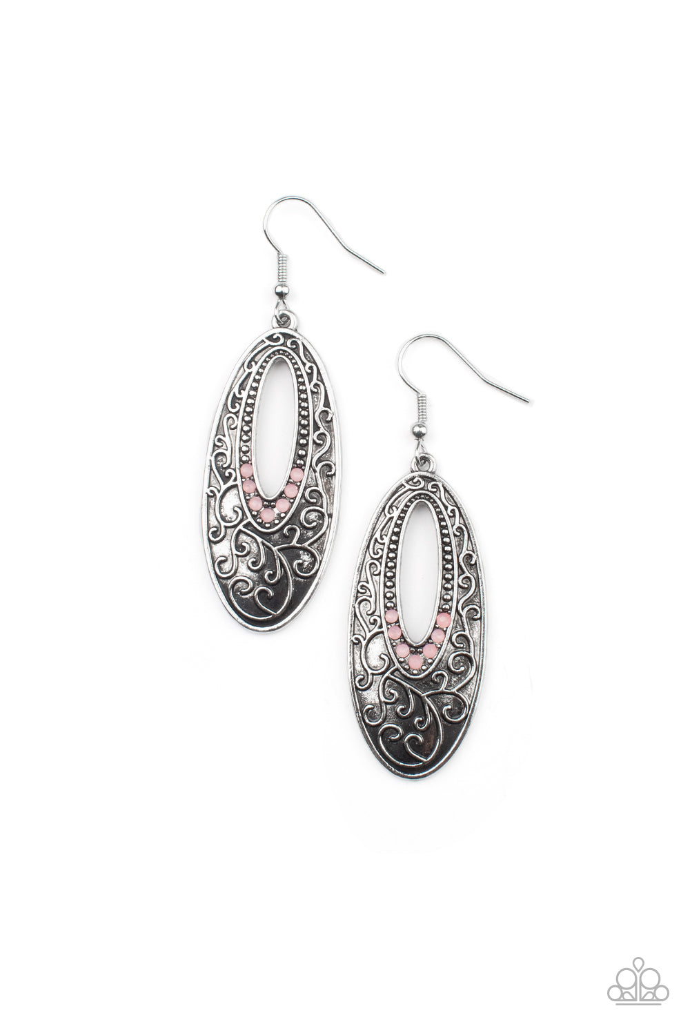 Paparazzi Fairytale Flora - Pink Earrings