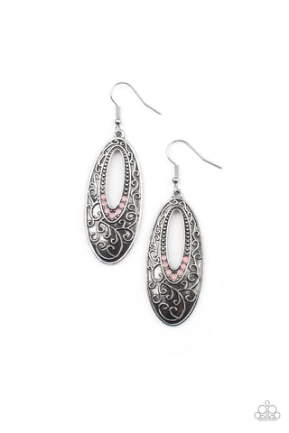 Paparazzi Fairytale Flora - Pink Earrings