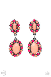 Paparazzi Positively Pampered - Orange Earrings