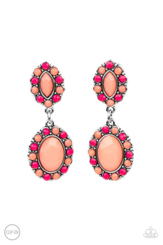 Paparazzi Positively Pampered - Orange Earrings