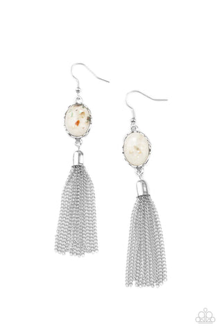 Paparazzi Oceanic Opalescence - White Earrings