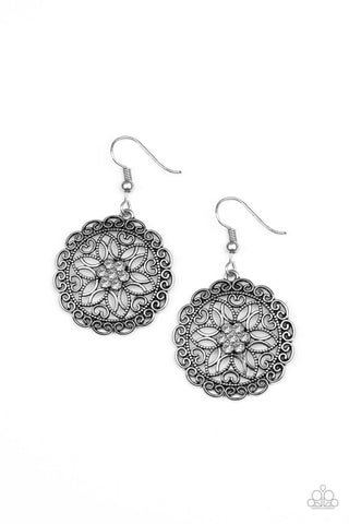 Paparazzi Flower Shop Sparkle - White Earrings
