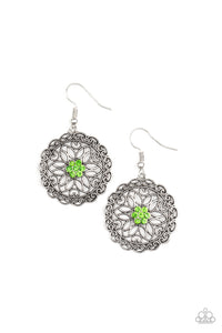 Paparazzi Flower Shop Sparkle - Green Earrings