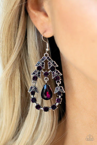 Paparazzi Garden Decorum - Purple Earrings