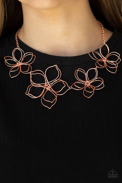 Papparazzi Flower Garden Fashionista - Copper Necklace