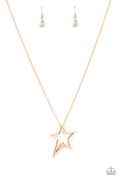 Paparazzi  Light Up The Sky - Gold Necklace