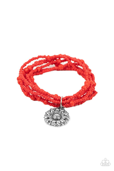 Paparazzi Badlands Botany - Red Bracelet