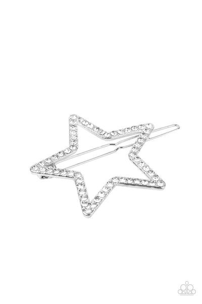 Paparazzi Stellar Standout - White Hair Clip