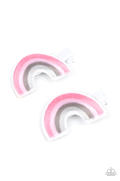 Paparazzi Follow Your Rainbow - Pink Hair Clip