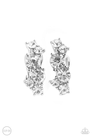 Paparazzi Cosmic Celebration - White Earrings