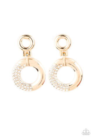 Paparazzi Modern Motivation - Gold Earrings