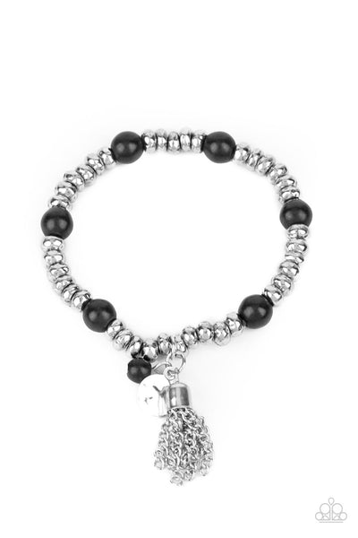 Paparazzi Whimsically Wanderlust - Black Bracelet