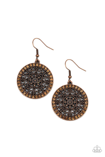 Paparazzi Bollywood Ballroom - Copper Earrings