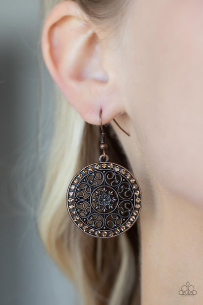 Paparazzi Bollywood Ballroom - Copper Earrings