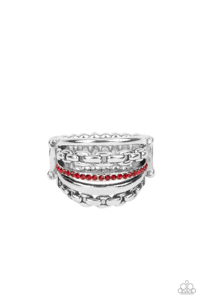 Paparazzi LINK Out Loud - Red Ring