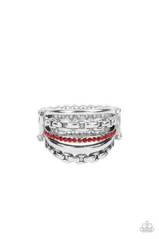 Paparazzi LINK Out Loud - Red Ring