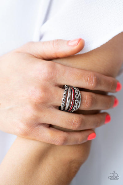 Paparazzi LINK Out Loud - Red Ring