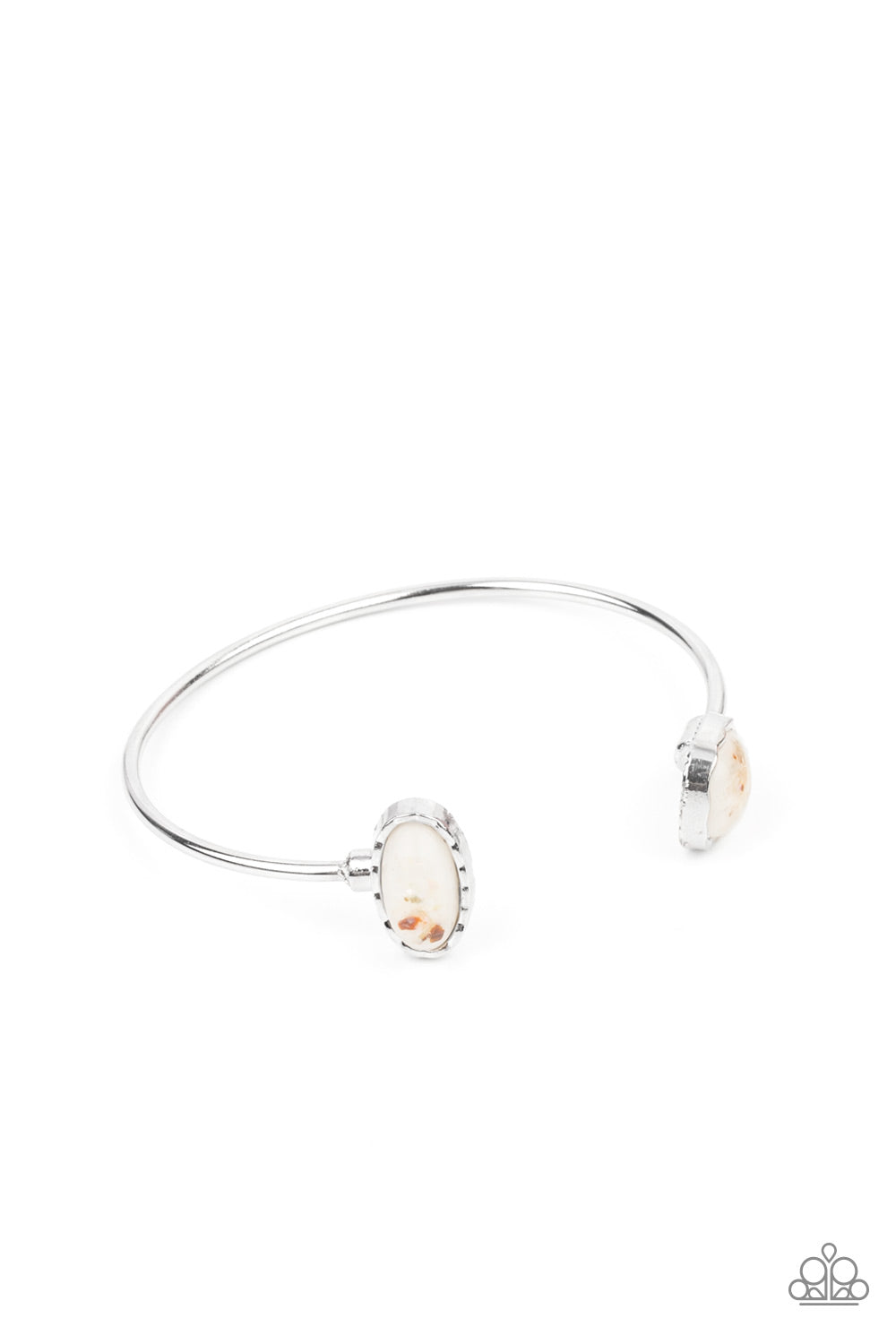 Paparazzi Dont BEAD Jealous - White Bracelet