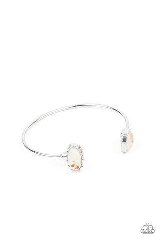 Paparazzi Dont BEAD Jealous - White Bracelet