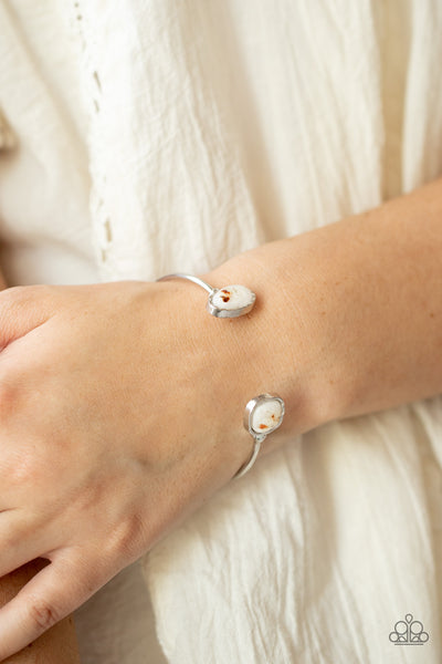 Paparazzi Dont BEAD Jealous - White Bracelet