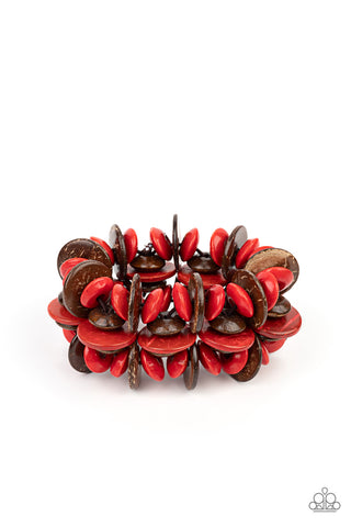 Paparazzi Caribbean Canopy - Red Bracelet