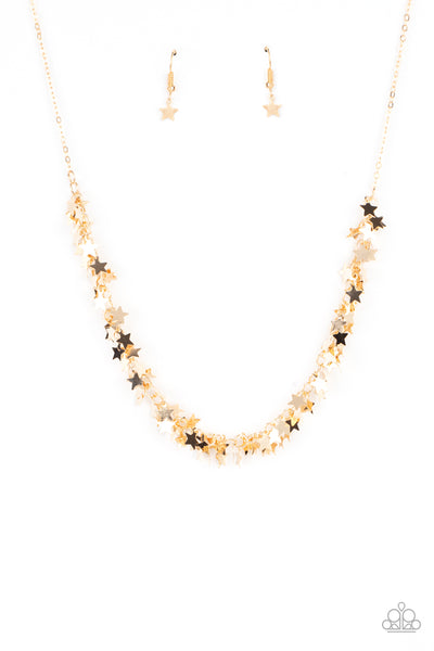 Paparazzi Starry Anthem - Gold Necklace