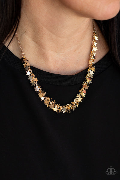 Paparazzi Starry Anthem - Gold Necklace