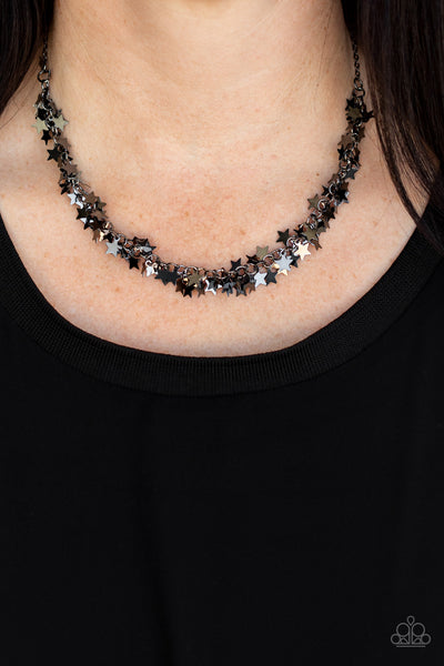 Paparazzi Starry Anthem - Black Necklace