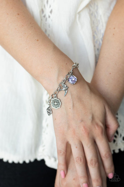 Paparazzi Fancifully Flighty - Purple Bracelet