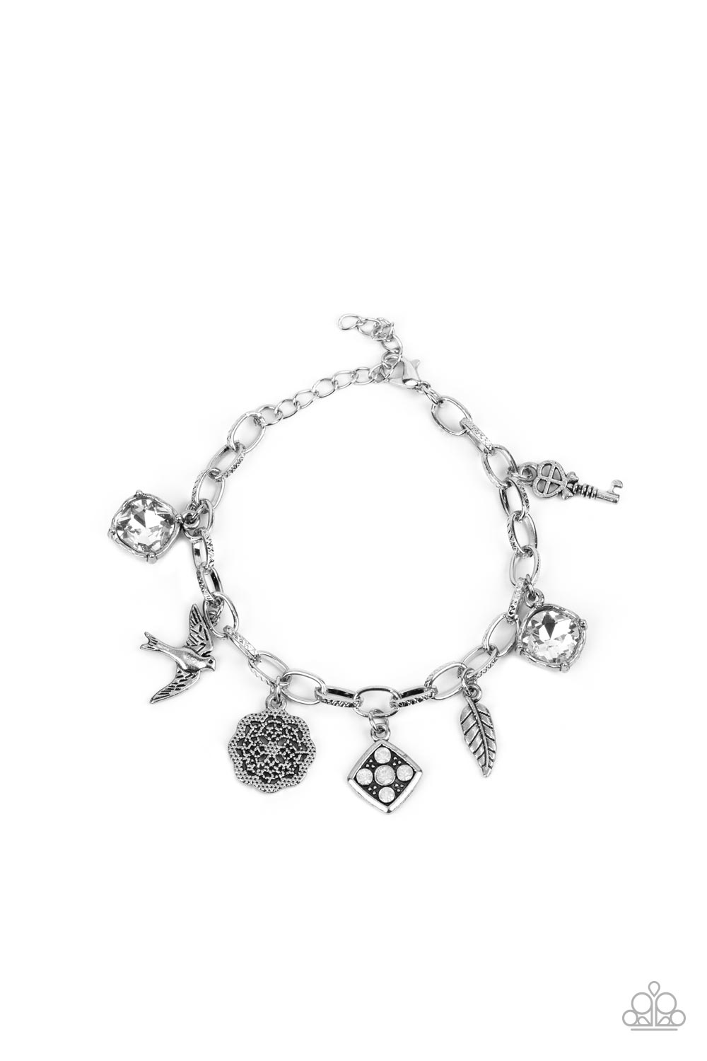 Paparazzi Fancifully Flighty - White Bracelet