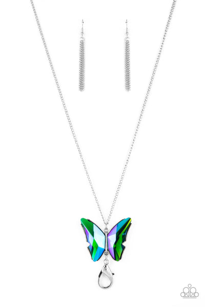 Paparazzi The Social Butterfly Effect - Blue Lanyard