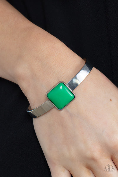 Paparazzi Prismatically Poppin - Green Bracelet