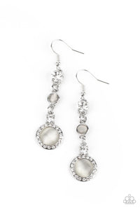 Paparazzi Epic Elegance - White Earrings