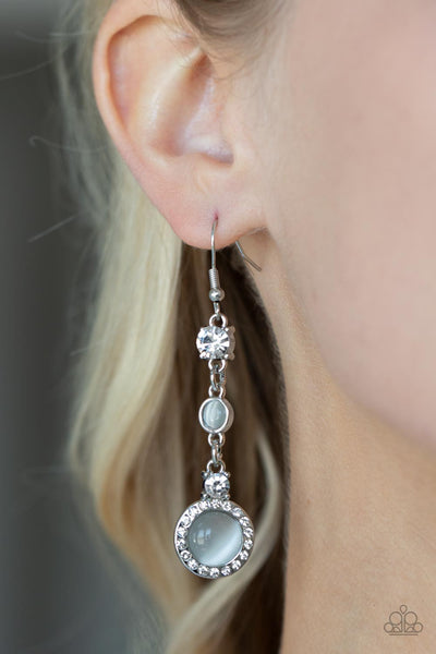 Paparazzi Epic Elegance - White Earrings