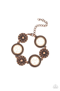 Paparazzi Fredonia Flower Patch - Copper Bracelet