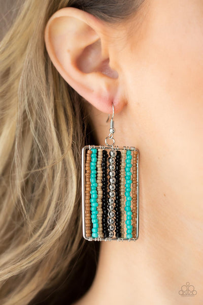 Paparazzi Beadwork Wonder - Black Earrings