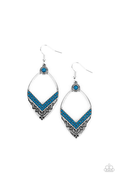 Paparazzi Indigenous Intentions - Blue Earrings