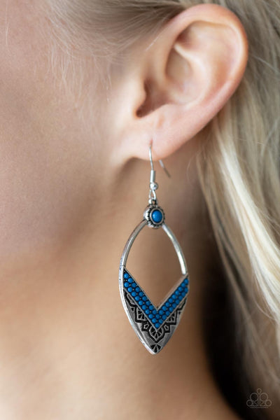 Paparazzi Indigenous Intentions - Blue Earrings