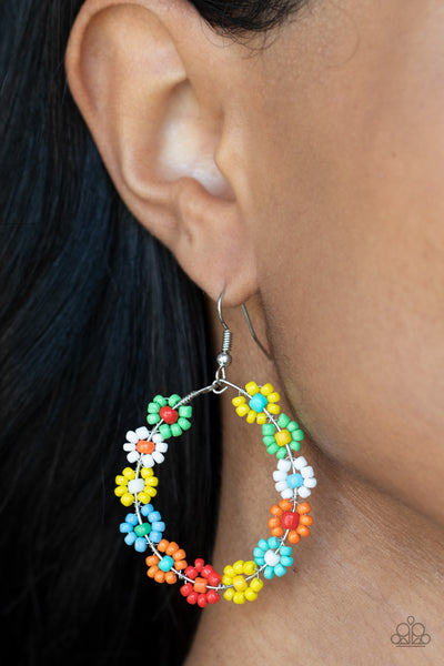 Paparazzi Festively Flower Child - Multi Earrings