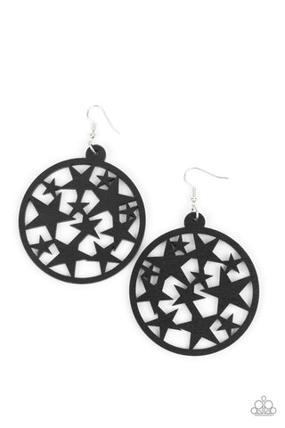 Paparazzi Cosmic Paradise - Black Earrings