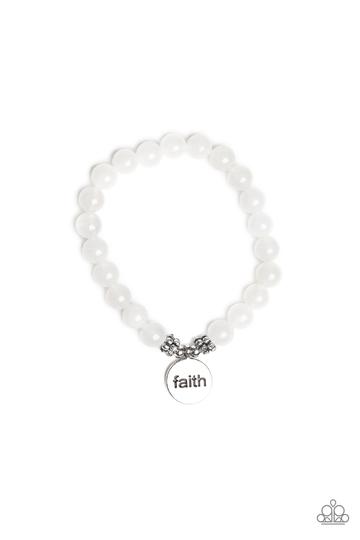 Paparazzi FAITH It, Till You Make It - White Bracelet