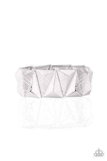 Paparazzi Metallic Geode - Silver