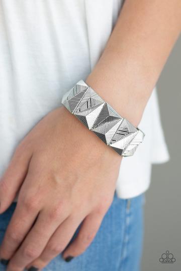 Paparazzi Metallic Geode - Silver