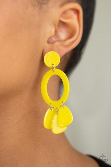 Paparazzi Sparkling Shores - Yellow Earrings