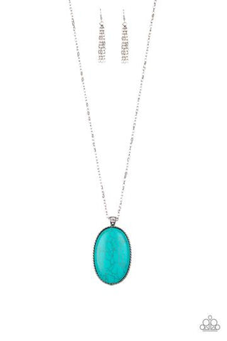 Paparazzi Stone Stampede - Blue Necklace