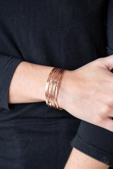 Paparazzi Timelessly Textured - Rose Gold