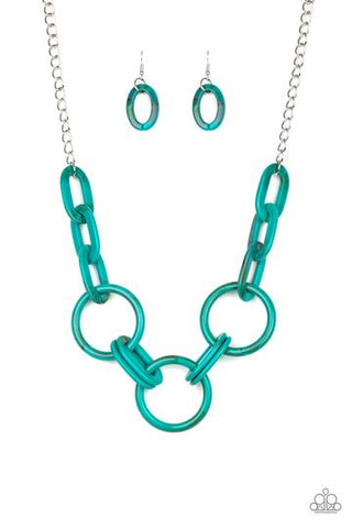 Paparazzi Turn Up The Heat - Blue Necklace