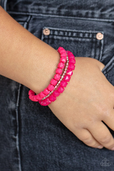 Paparazzi Vacay Vagabond - Pink Bracelet